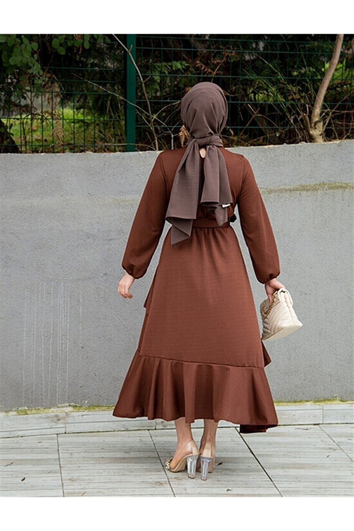 Brown hijab Dress Solistta Brown hijab Dress Solistta
