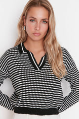 black and white top