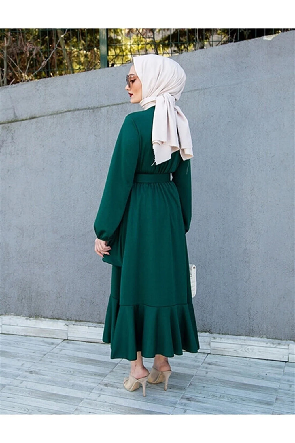 Green hijab Dress Solistta