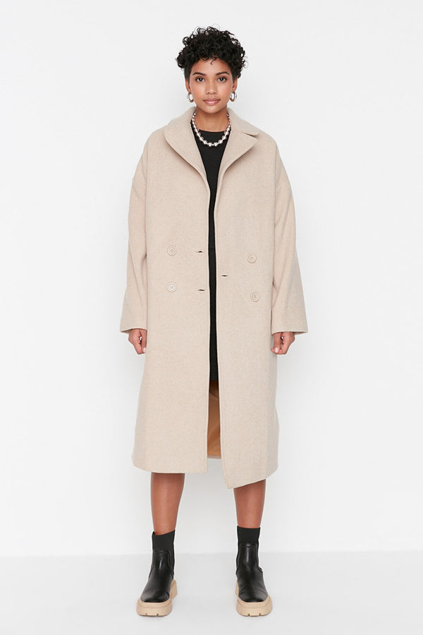 oversized ecru coat