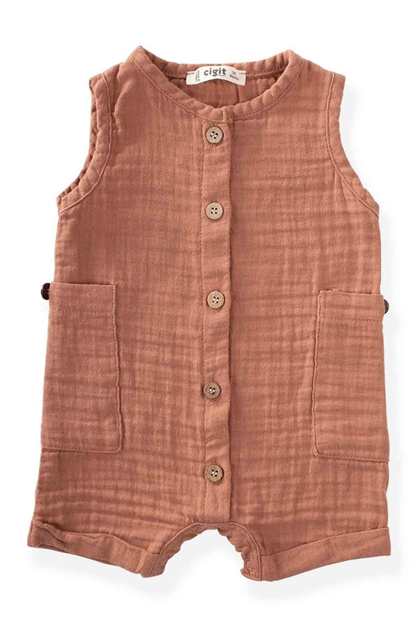brown jumpsuit