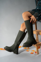 khaki boots