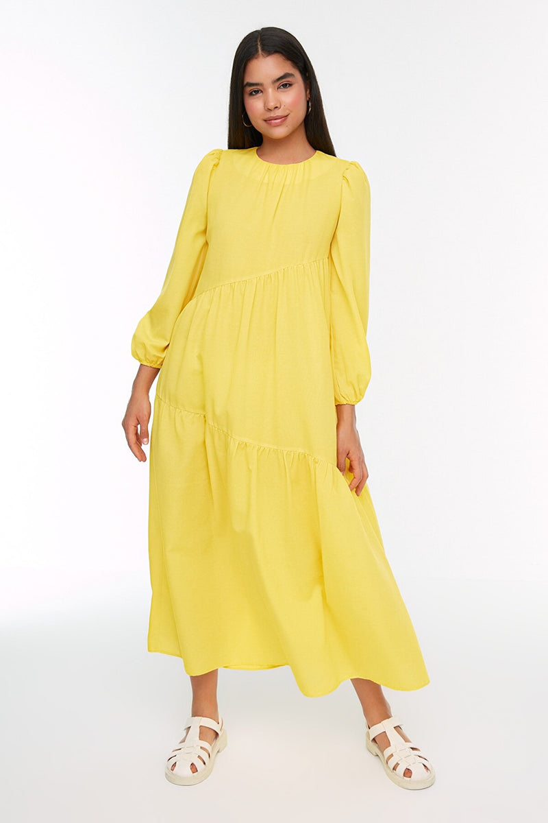 Yellow modest Dress