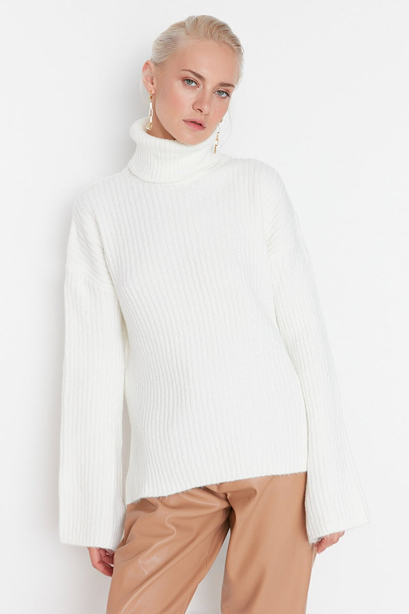 White sweater top