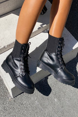 Black biker boots