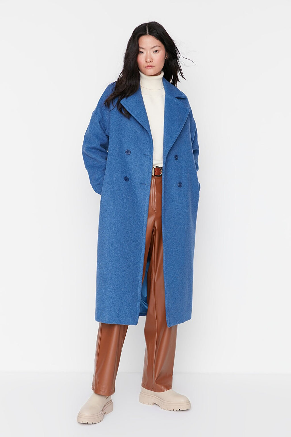 Blue oversized coat Solistta