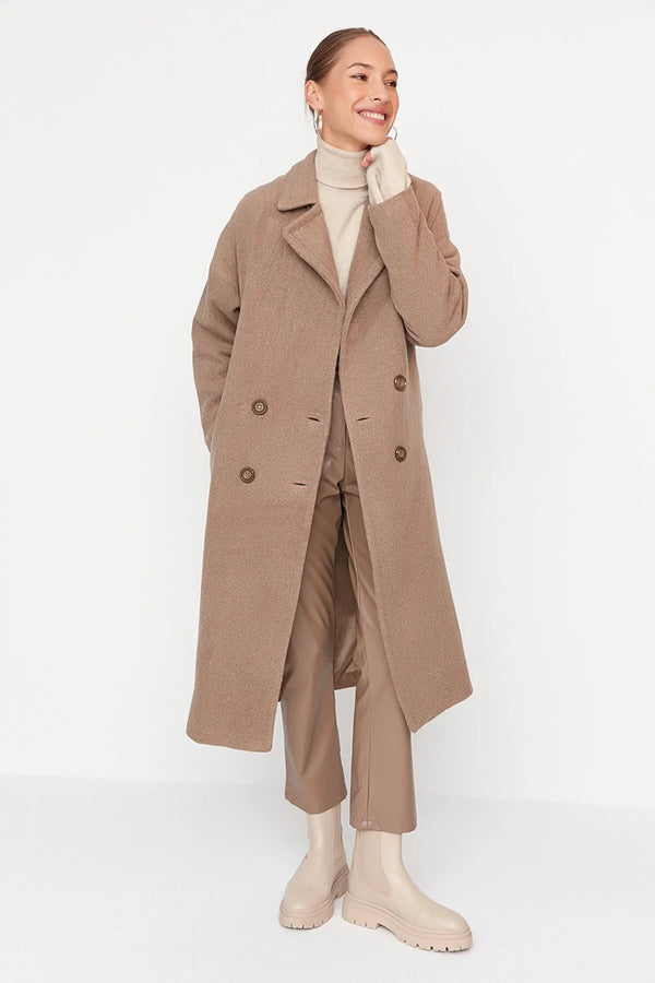 oversized camel coat