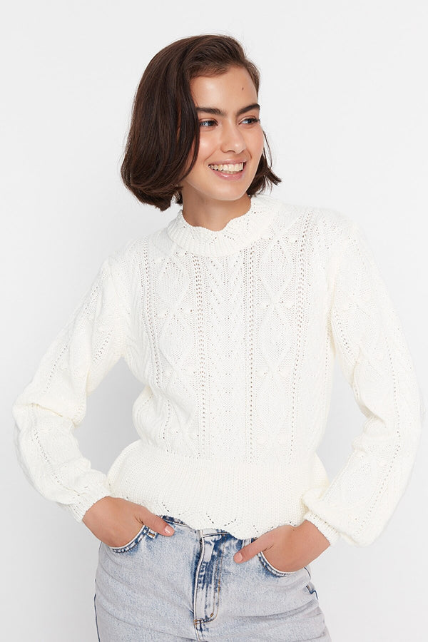 white peplum sweater top