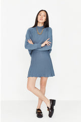 Blue top and skirt set