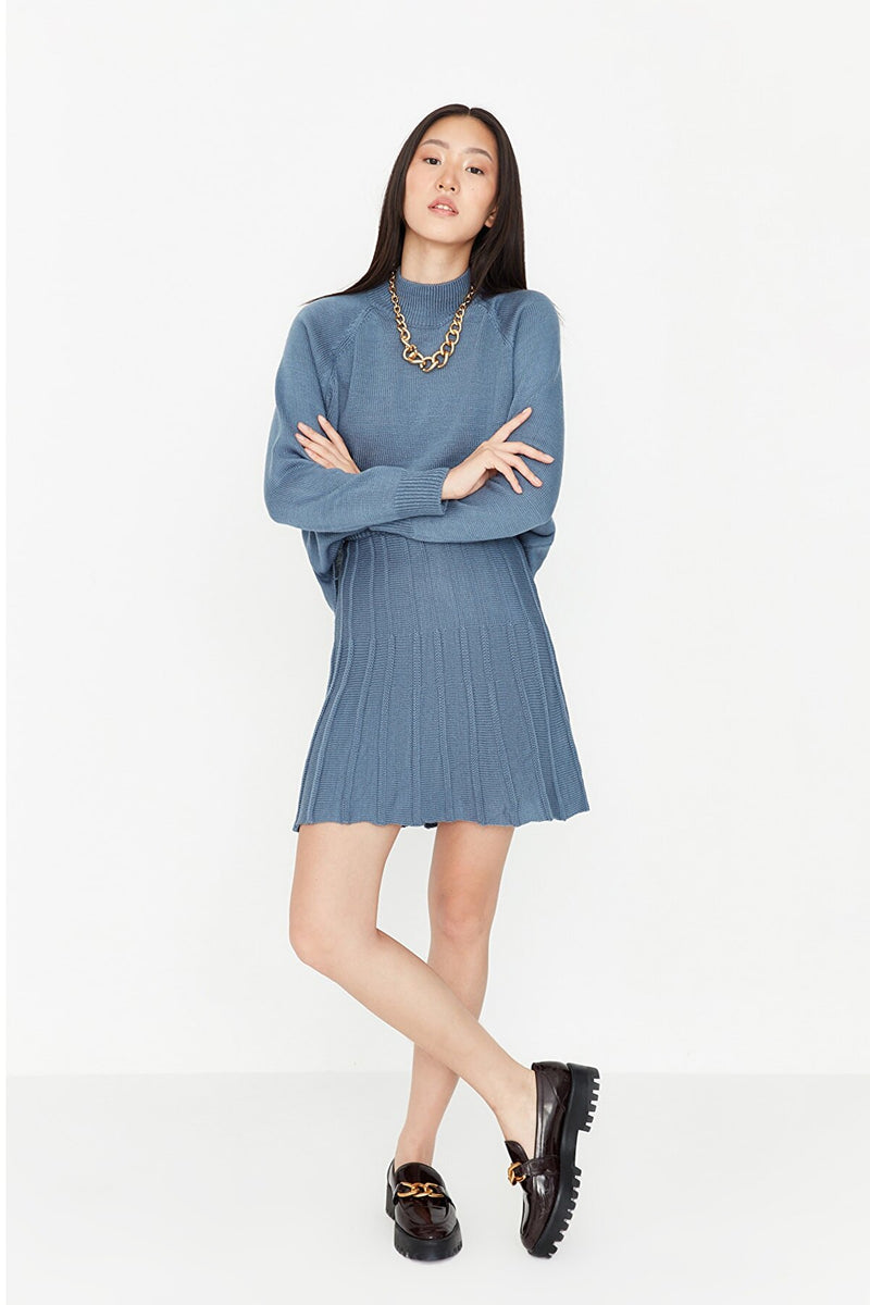 Blue top and skirt set