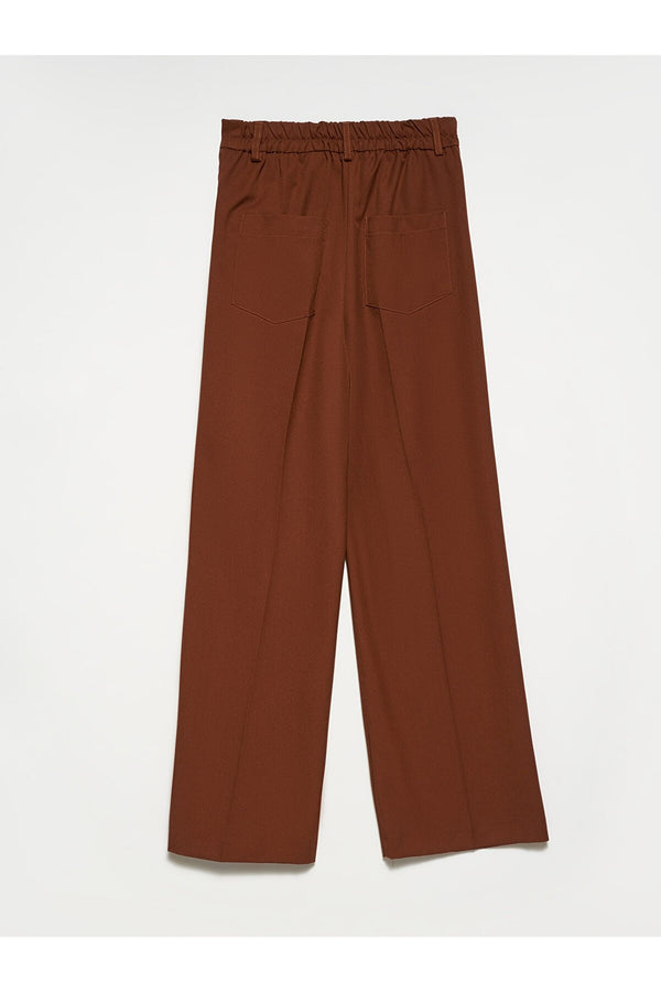 brown wide leg trousers