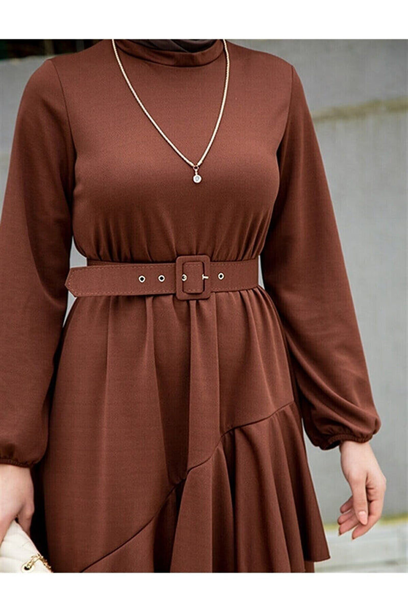 Brown hijab Dress Solistta Brown hijab Dress Solistta