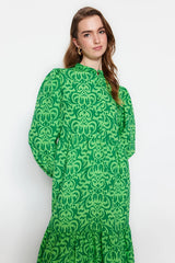 Green Patterned dress
