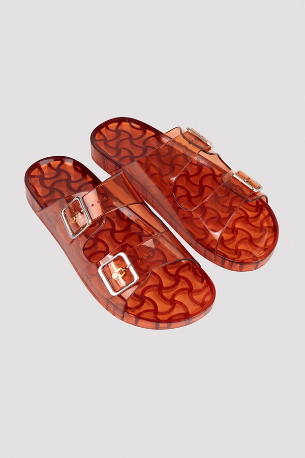 red jelly slippers