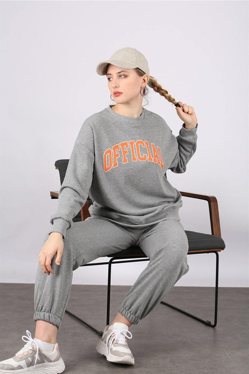 Grey  joggers and sweatshirt set