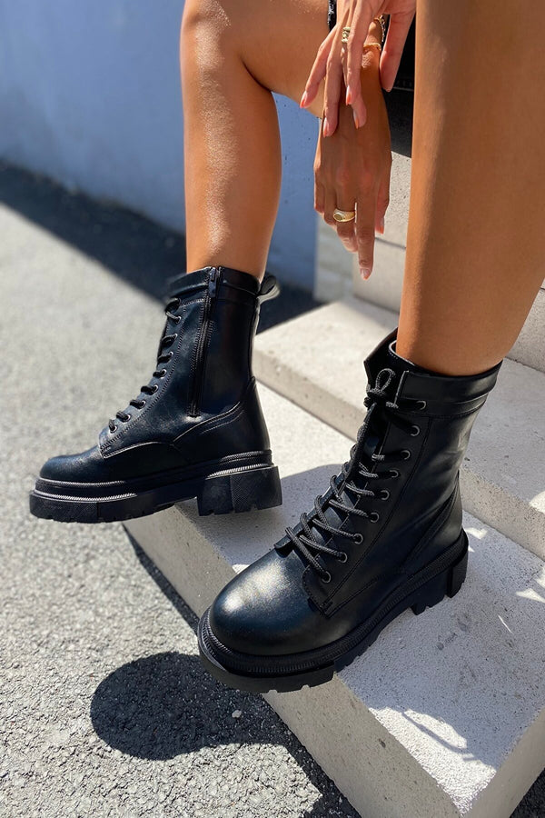 Black biker boots