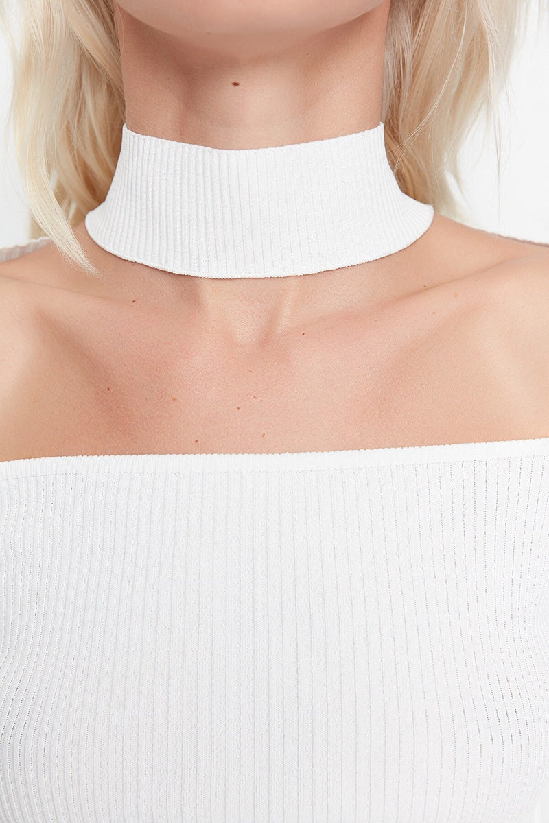 White knit top