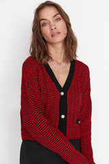 Dark red cardigan