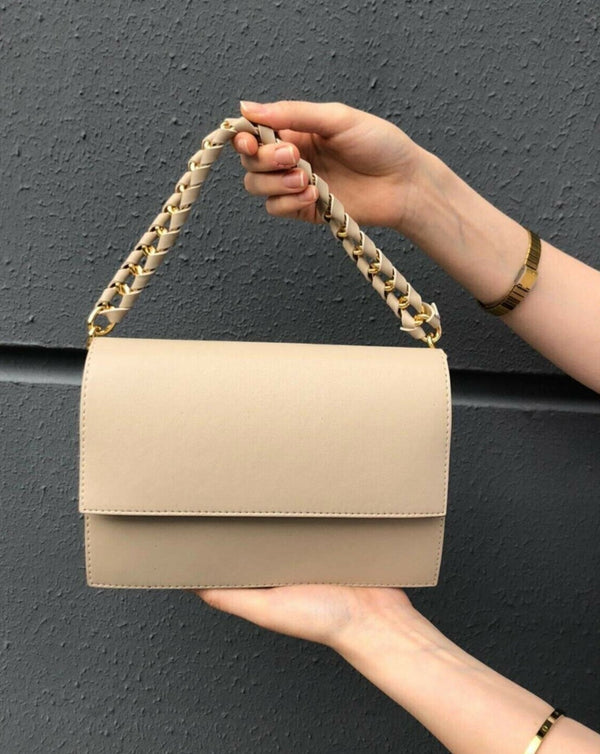 Cream women handbag