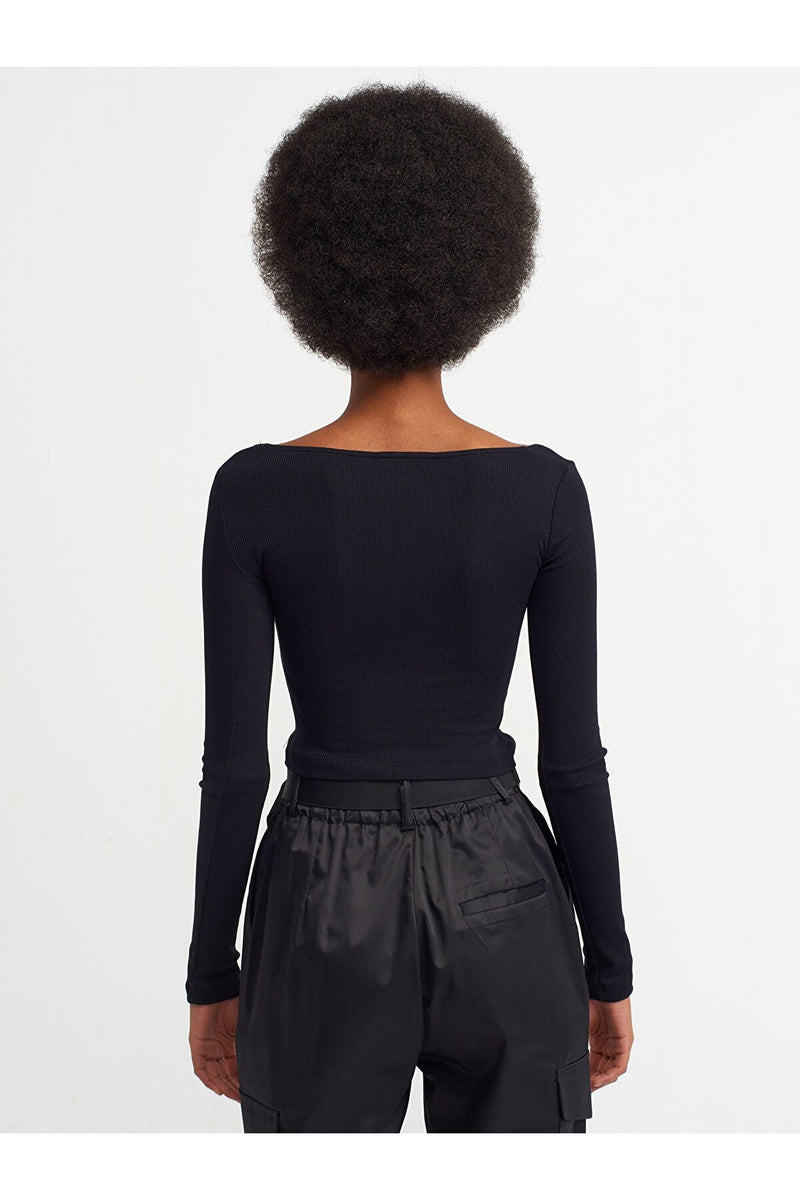 Black Long Sleeve Top