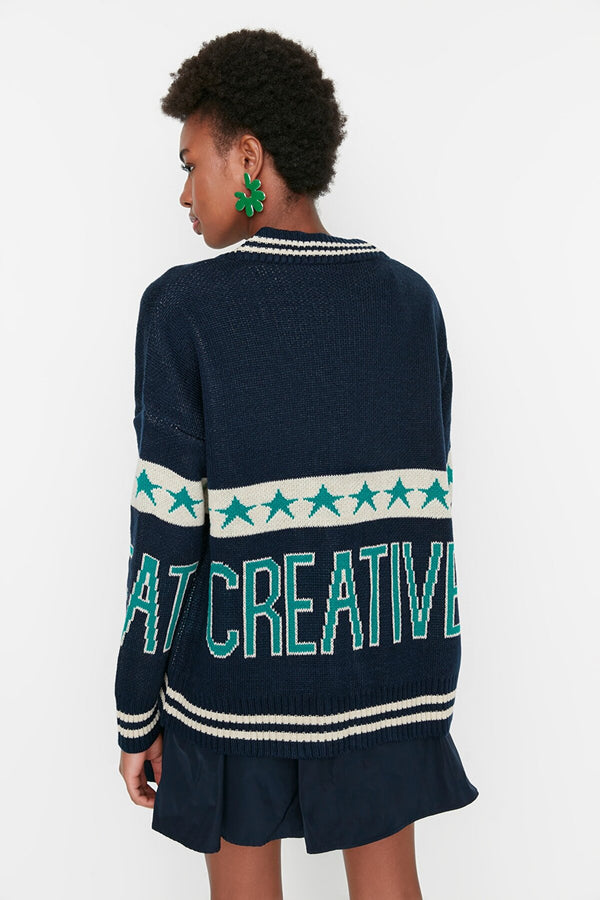 Navy cardigan