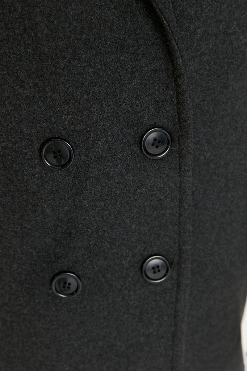 grey oversized coat