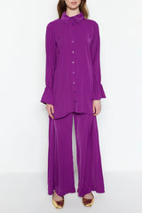 Purple shirt and trousers set