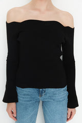 off shoulder knit top
