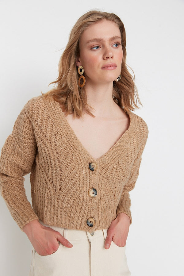 camel cardigan