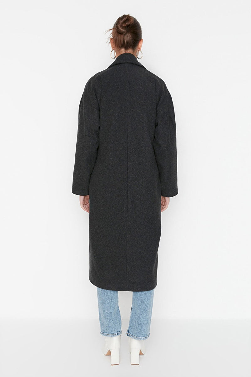 grey oversized coat