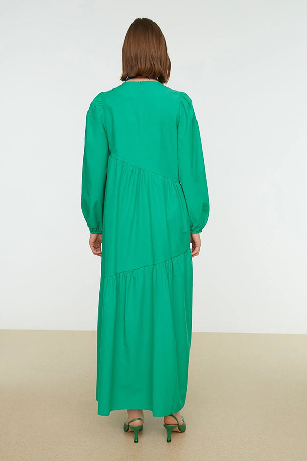 Green modest Dress