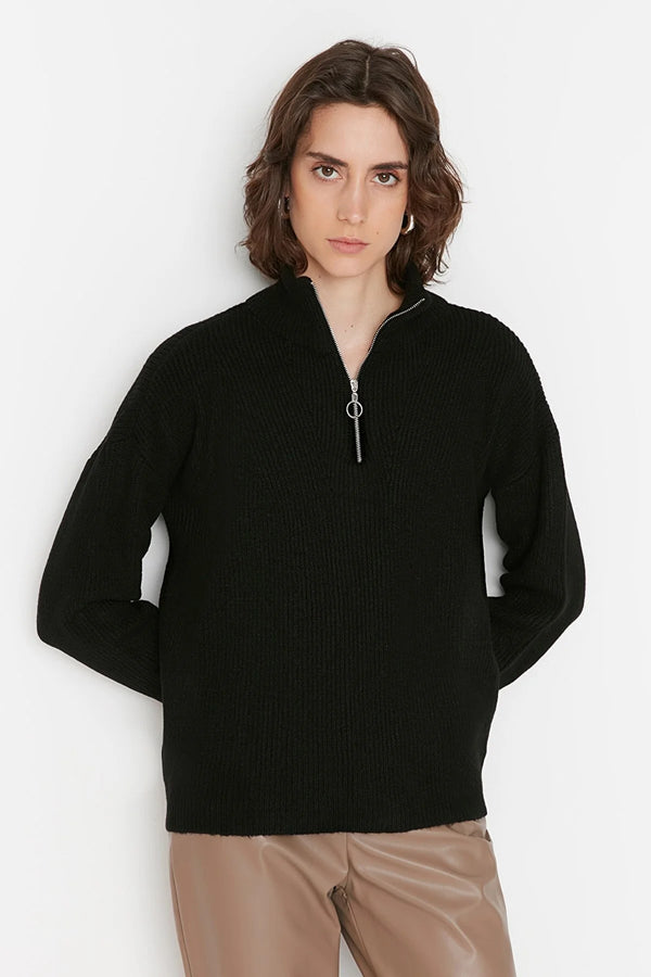 zip sweater top