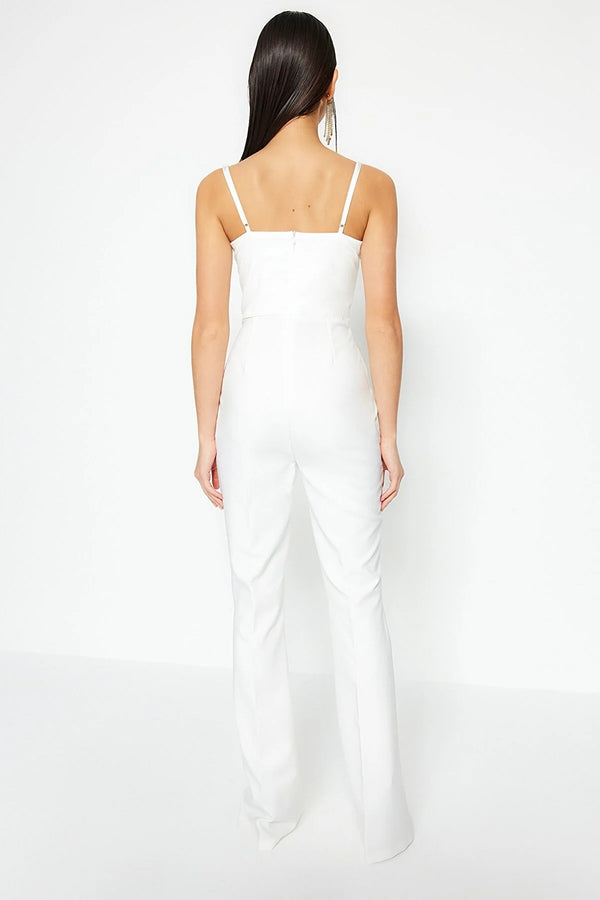 white pearl jumpsuit