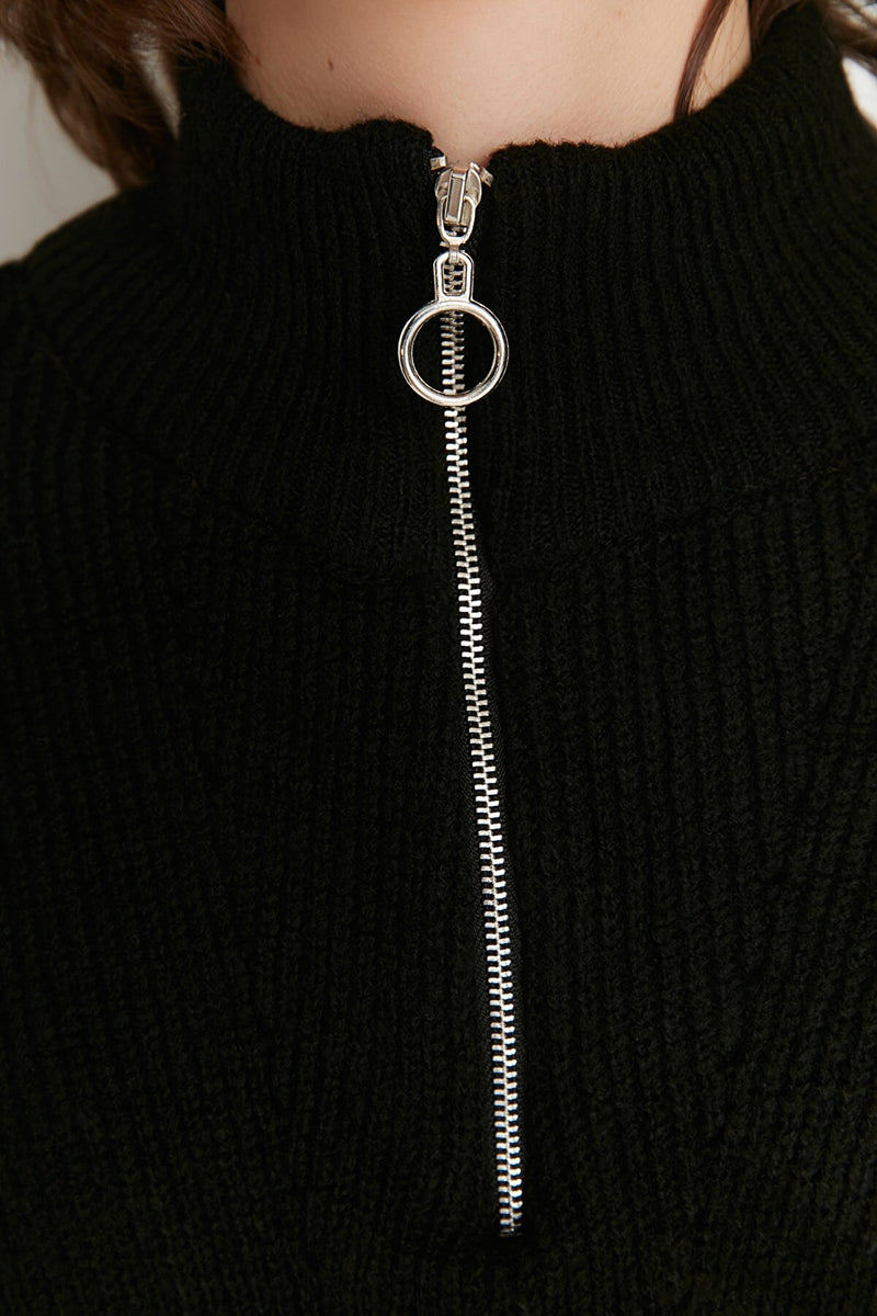 zip sweater top