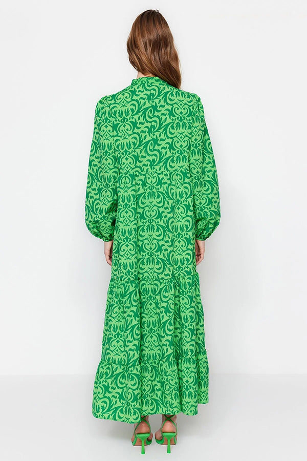 Green Patterned dress