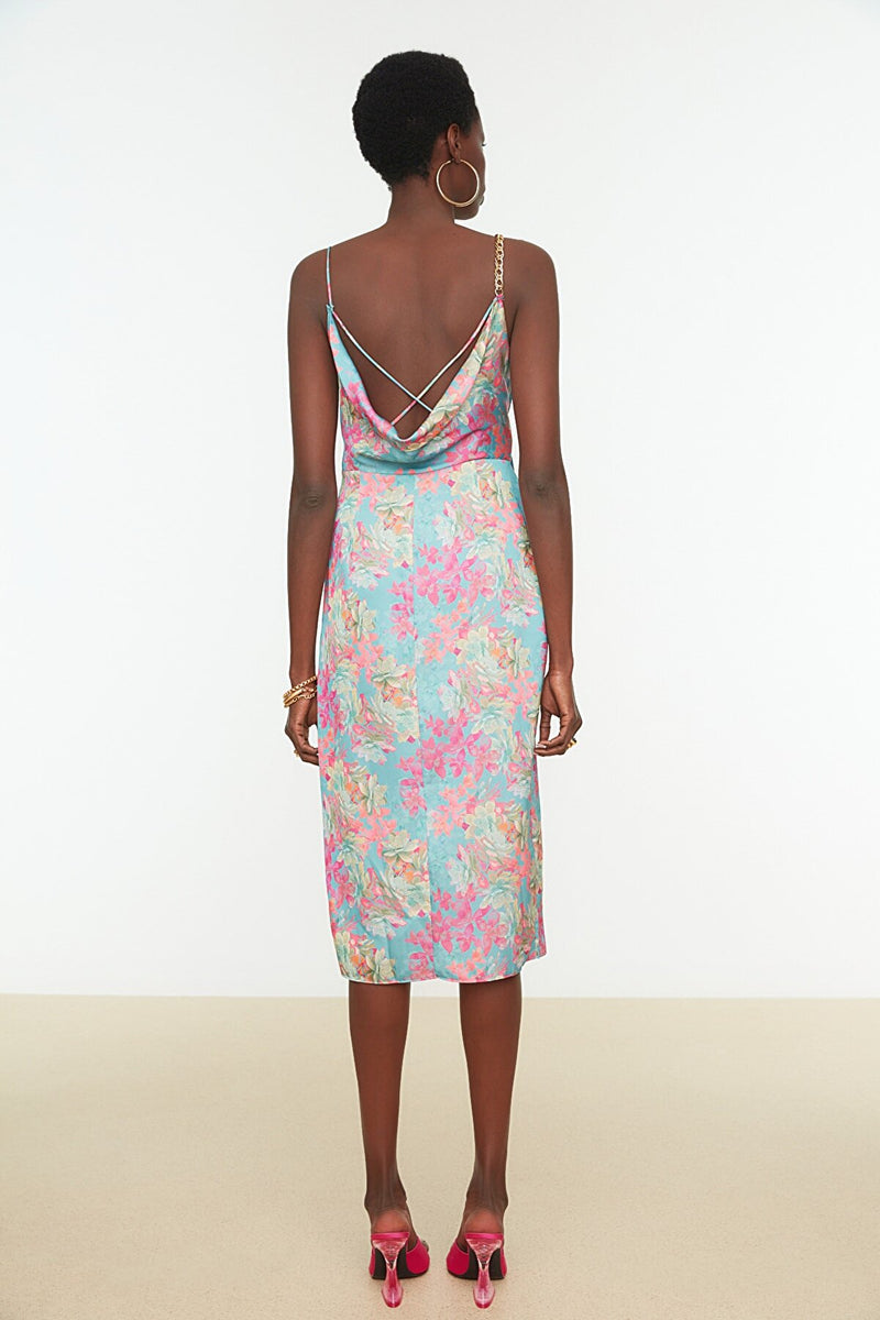 Floral Satin Dress