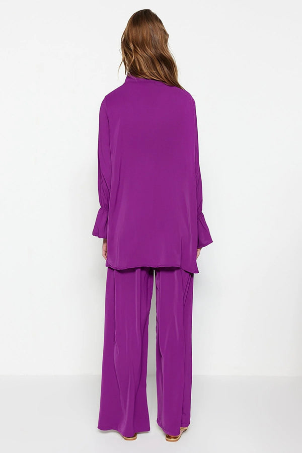 Purple shirt and trousers set