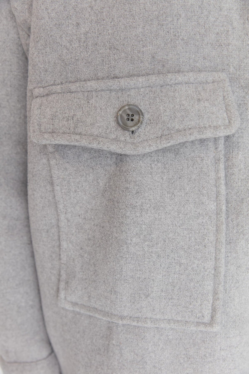 grey shirt jacket