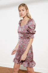 Multicolored Floral Patterned Dress