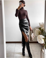 Faux Leather Skirt