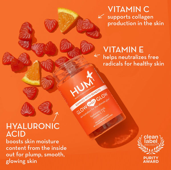 Glow Sweet Glow™ - Skin Hydration Vegan Gummies with Hyaluronic Acid & Vitamin C + E