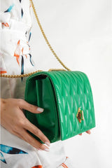 Green shoulder bag