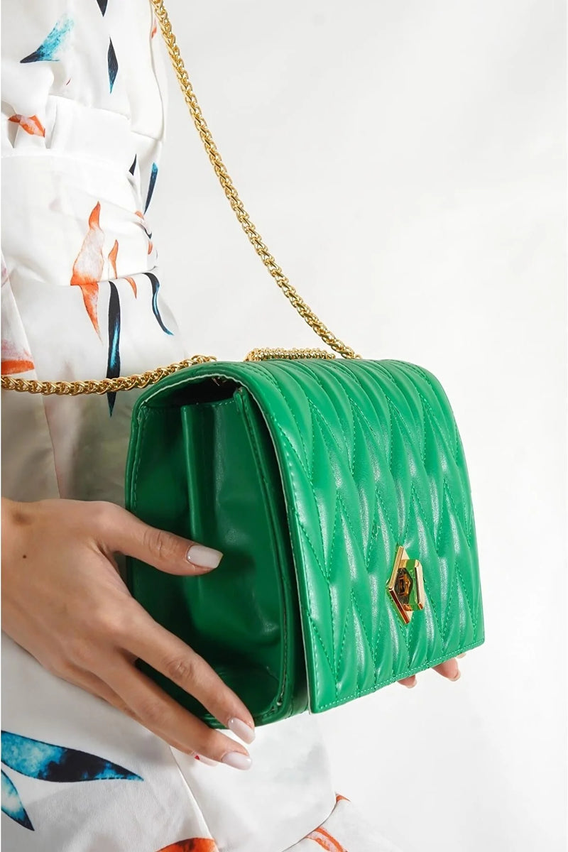 Green shoulder bag