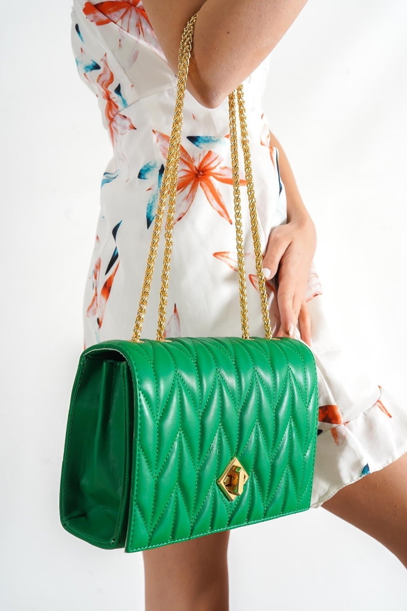 Green shoulder bag