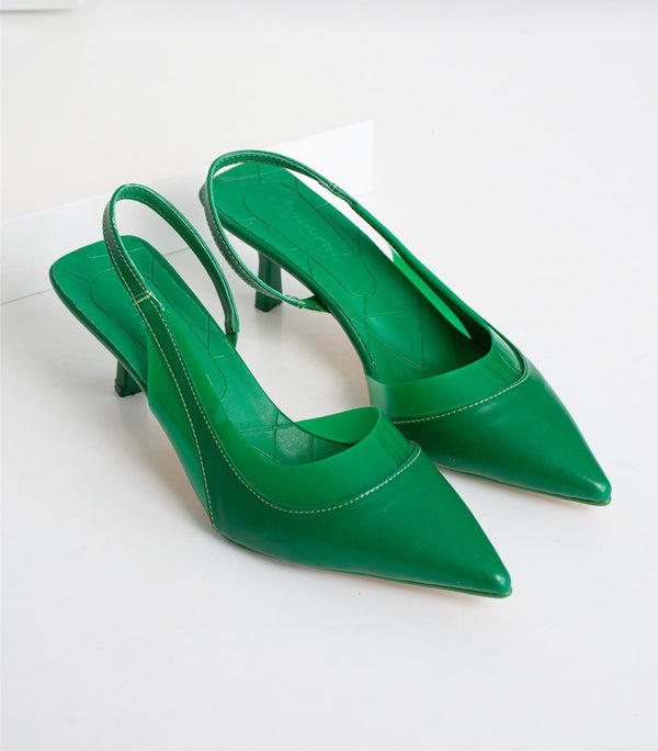 Green pump heels