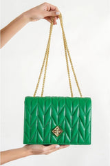 Green shoulder bag