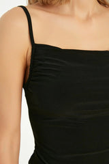Black midi dress